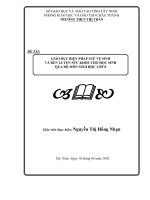 SKKN giáo dục biện pháp giữ vệ sinh và rèn luyện sức khỏe cho học sinh qua bộ môn sinh học lớp 8 