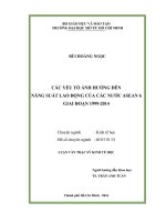 các yếu tố ảnh hưởng đến năng suất lao động của các nước asean 6 giai đoạn 1999 2014 