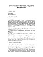 Tiểu luận đánh giá kết quả giáo dục trẻ khuyết tật 