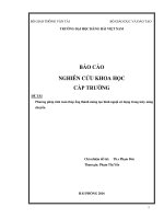 (Đề tài NCKH) Phương pháp tính toán thép ống thành mỏng tạo hình nguội sử dụng trong máy nâng chuyển