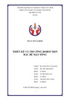 Khóa luận thiết kế và thi công robot dọn rác bề mặt sông 