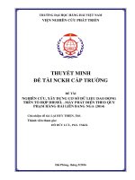 Nghiên cứu,xây dựng cơ sở dữ liệu dao động trên tổ hợp Diesel – Máy phát điện theo Quy phạm Hàng hải Liên bang Nga (2014)