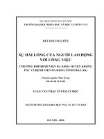 Sự hài lòng của người lao động với công việc (trường hợp bệnh viện đa khoa huyện krông pắc và bệnh viện đa khoa tỉnh đăk lăk) 