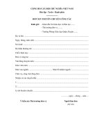 Đơn xin thuyên chuyển công tác