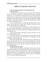 Tiểu luận triết lý giáo dục việt nam 