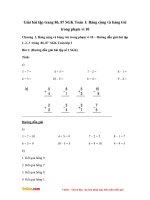 Giải bài tập trang 86, 87 SGK Toán 1: Bảng cộng và bảng trừ trong phạm vi 10