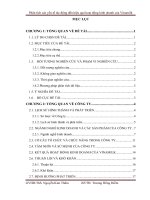 Niên luận phân tích các yếu tố tác động đến hiệu quả hoạt động kinh doanh của vinamilk 