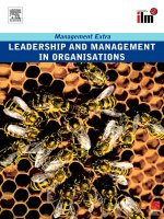 Management extra LEADERSHIP AND MANAGEMENT IN ORGANISATIONS