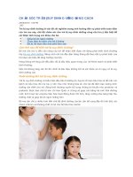 CHĂM sóc TRẺ bị SUY DINH DƯỠNG ĐÚNG CÁCH 