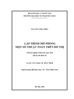 Lập trình mô phỏng một số thuật toán trên đồ thị