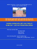 Vận dung kiến thức liên môn biện pháp phòng chống rét cho trâu bò