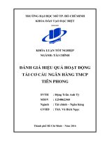 đánh giá hiệu quả hoạt động tái cơ cấu ngân hàng tmcp tiên phong 