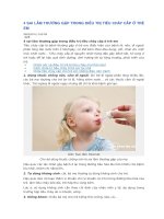 4 SAI lầm THƯỜNG gặp TRONG điều TRỊ TIÊU CHẢY cấp ở TRẺ EM 