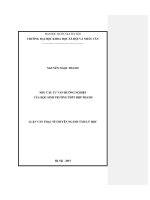 Nhu cầu tư vấn hướng nghiệp của học sinh trường THPT hợp thanh 