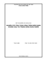 Nghiên cứu tính toán công trình biển dạng khung chịu tải trọng sóng ngẫu nhiên
