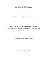 Đánh giá chất lượng dịch vụ thẻ ATM của các ngân hàng thương mại cổ phần ở thái nguyên