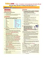 Bài tập Tiếng Anh lớp 6 Chương trình mới Unit 4, 5, 6