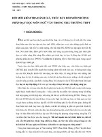 SKKN đổi mới kiểm tra đánh giá, thúc đẩy đổi mới phương pháp dạy học môn ngữ văn trong nhà trường trung học phổ thông 