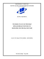 tác động của cơcấu thu nhập đến lợi nhuận và rủi ro của ngân hàng thương mại việt nam 