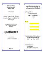 Nghiên cứu các nhân tố tác động đến sự phát triển hoạt động logistics trong ngành khai thác dầu khí việt nam (TT) 