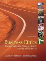 Business ethics decision making for per hartman laura 2e