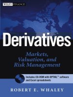 Derivatives markets, valuation, and risk management