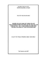 Luận văn nghiên cứu xây dựng hệ thống câu hỏi trắc nghiệm để kiểm tra đánh giá kết quả học tập phần cơ học   vật lý đại cương của sinh viên trường cao đẳng kỹ thuật mỏ quảng ninh 