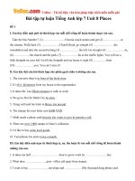 Bài tập tự luận Tiếng Anh lớp 7 Unit 8 Places