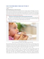 CHÚ ý KHI DÙNG MEN VI SINH CHO TRẺ NHỎ 