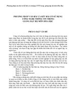 SKKN phương pháp vào bài và kết bài có sử dụng công nghệ thông tin trong giảng dạy bộ môn hóa học 