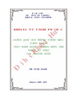 Hiệu quả huy động tiền gửi tiết kiệm tại ngân hàng thương mại cổ phần Á Châu - chi nhánh Huế