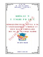 Đánh giá công tác quản lý và sử dụng vốn ngân sách Nhà nước trong đầu tư xây dựng cơ bản trên địa bàn huyện Bố Trạch, tỉnh Quảng Bình