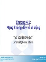 Chương 4.1: Mạng không dây và di động