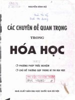 Các chuyên đề quan trọng trong hóa học (phương pháp trắc nghiệm và chủ đề thường gặp trong kỳ thi đại học)