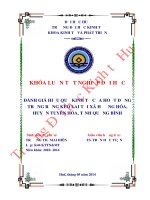 Đánh giá hiệu quả kinh tế của hoạt động trồng rừng keo lai tại xã Hương Hóa, huyện Tuyên Hóa, tỉnh quảng Bình