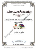 Báo cáo Vận dụng thuật toán tìm kiếm theo chiều rộng trên đồ thị vào giải hai dạng bài toán thường gặp trong Tin học