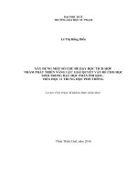 xây dựng các chủ đề dạy học tích hợp nhằm phát triển năng lực giải quyết vấn đề cho học sinh trong dạy học phần phi kim Hóa học 11 THPT