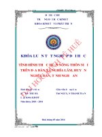 Tình hình thực hiện nông thôn mới trên địa bàn xã Nghĩa Lâm, huyện Nghĩa Đàn, tỉnh Nghệ An