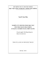 Nghiên cứu phương pháp học máy cho nhận dạng hoạt động sử dụng cảm biến mang trên người (TT)