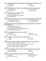 30 CAU TRAC NGHIEM SU 11 BAI NHAT