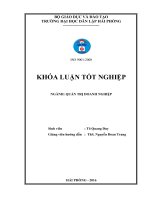 MỘT số BIỆN PHÁP MARKETING NHẰM THÚC đẩy  QUÁ TRÌNH TIÊU THỤ sản PHẨM tại CÔNG TY TNHH THƯƠNG mại cát vận 