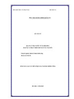 (TÓM TẮT LUẬN ÁN TIẾN SĨ QUẢN LÝ HÀNH CHÍNH CÔNG) QUẢN LÝ NHÀ NƯỚC VỀ XÃ HỘI HÓA BẢO VỆ VÀ PHÁT TRIỂN RỪNG Ở TÂY NGUYÊN