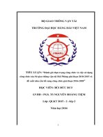 Đánh giá thực trạng công chức và việc sử dụng công chức của Sở giao thông vận tải TP. Hải Phòng giai đoạn 2010-2015 và đề xuất nhu cầu bổ sung công chức giai đoạn 2016-2020