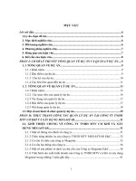 MỘT SỐ GIẢI PHÁP NHẰM NÂNG CAO HIỆU QUẢ CÔNG TÁC QUẢN LÝ DỰ ÁN TẠI CÔNG TY TNHH MTV CƠ KHÍ VÀ XÂY DỰNG MEGASTAR