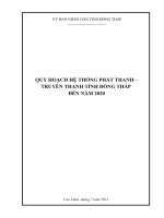 Du thao quy hoach PTTT QUY HOẠCH hệ THỐNG PHÁT THANH – TRUYỀN THANH TỈNH ĐỒNG THÁP