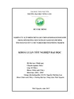Nghiên cứu sự ô nhiễm trứng giun tròn oesophagostomum spp  trong môi trường chăn nuôi lợn tại huyện phú bình tỉnh thái nguyên và thử nghiệm biện pháp phòng trị bệnh