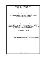 Vận dụng mô hình điều chỉnh xây dựng cấu trúc vốn mục tiêu   nghiên cứu thực nghiệm trên các doanh nghiệp ngành sản xuất vật liệu xây dựng ở việt nam