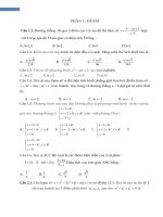 250 CÂU TRẮC NGHIỆM (VẬN DỤNG CAO) MÔN TOÁN (có đáp án CHI TIẾT).
