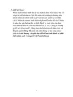 Ảnh hưởng của giáo dục đối với sự hình thành và phát triển nhân cách con người Việt Nam hiện nay