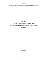 Kỷ yếu các đề tài nghiên cứu khoa học của hệ truyền thông giáo dục sức khỏe năm 2013
